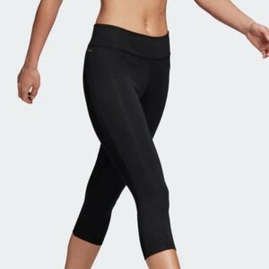 Adidas Black Climalite Cropped Capri Activewear Pants M
